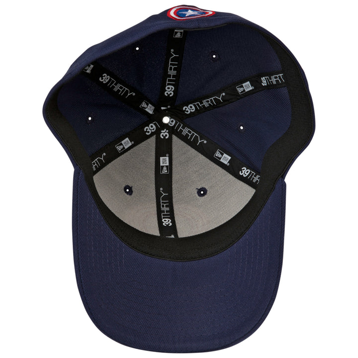 Captain America Shield Symbol Color Block  Era 39Thirty Fitted Hat Image 4