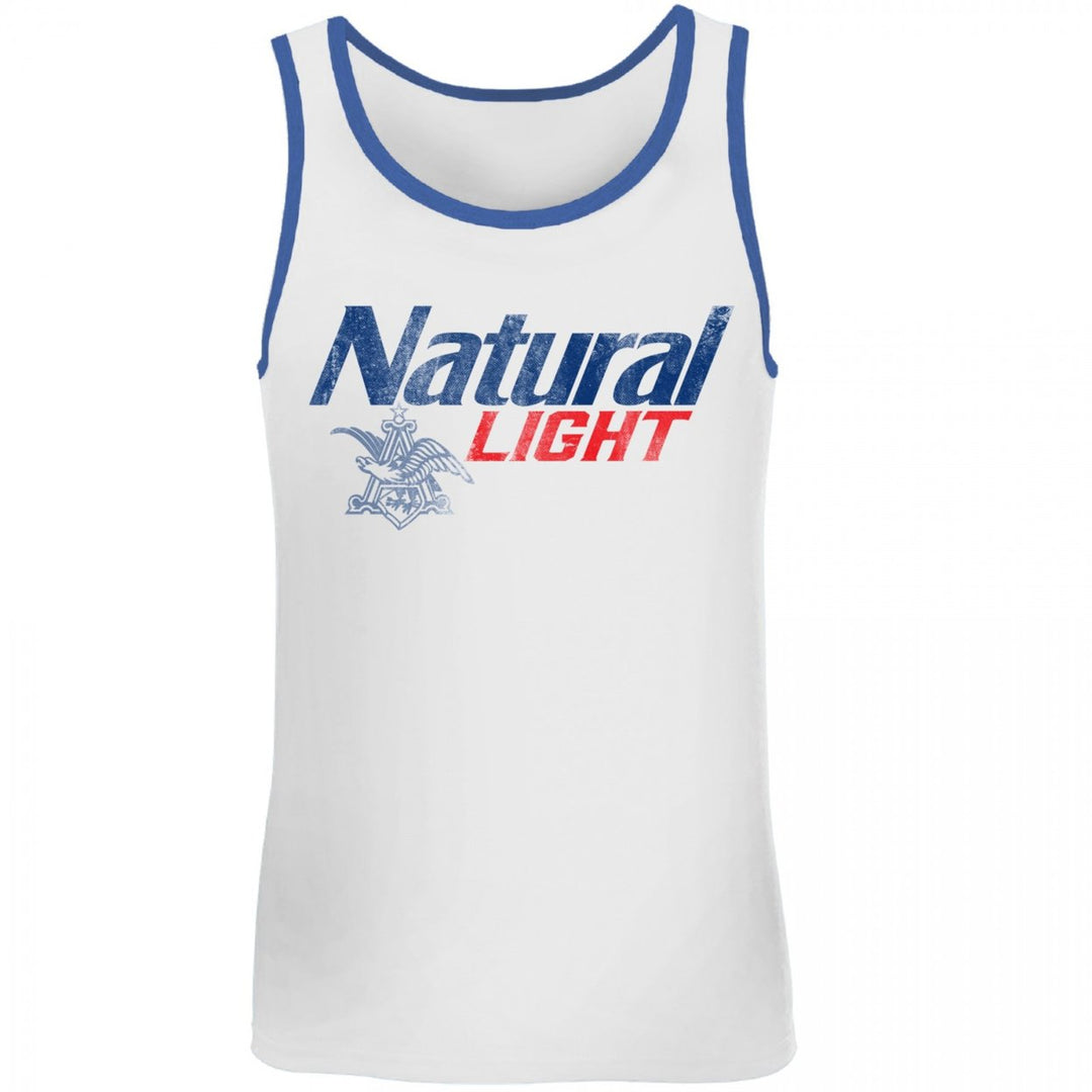 Natural Light Blue Trim Tank Top Image 1