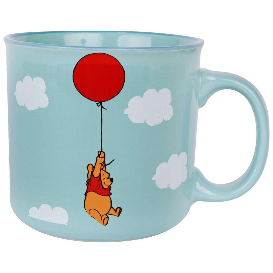 Winnie the Pooh Balloon Float 20oz Ceramic Camper Mug Image 1