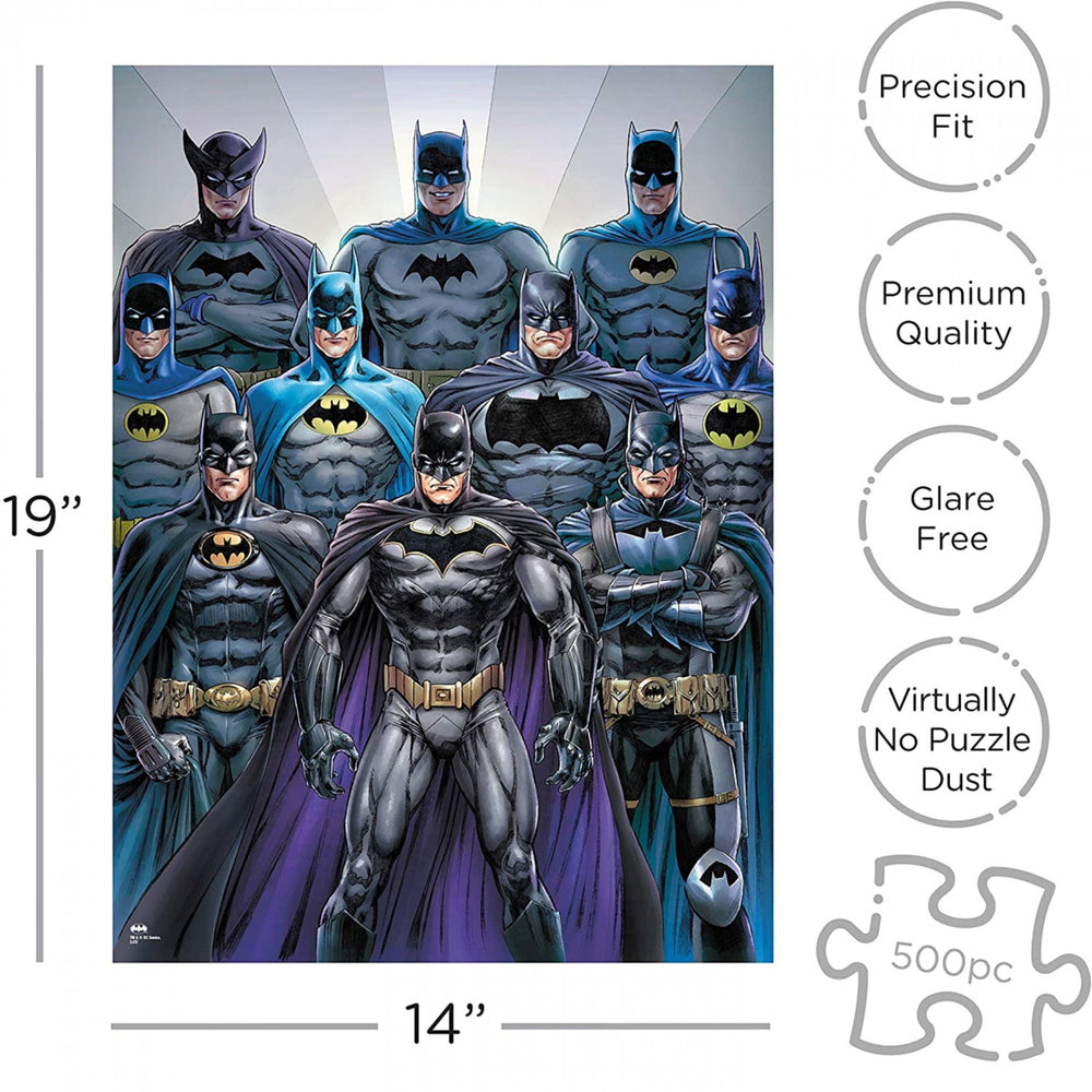 DC Comics Batman Batsuits 500-Piece Jigsaw Puzzle Image 2