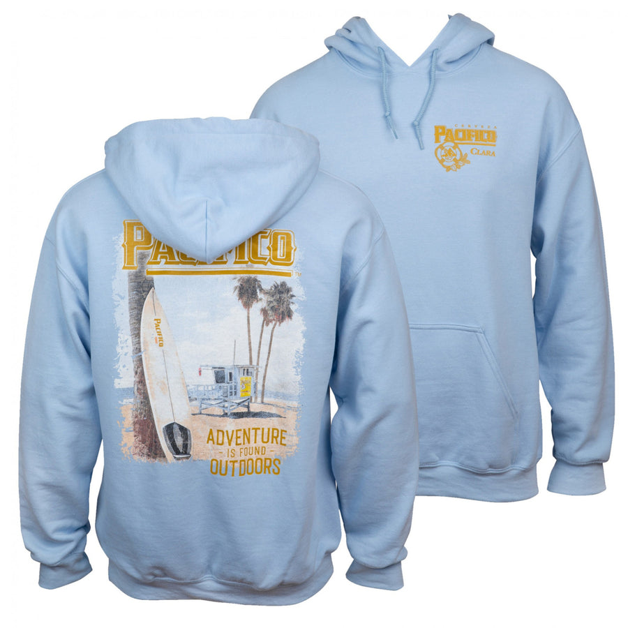 Pacifico Adventure Is Out There Beach Front and Back Print Hoodie Image 1