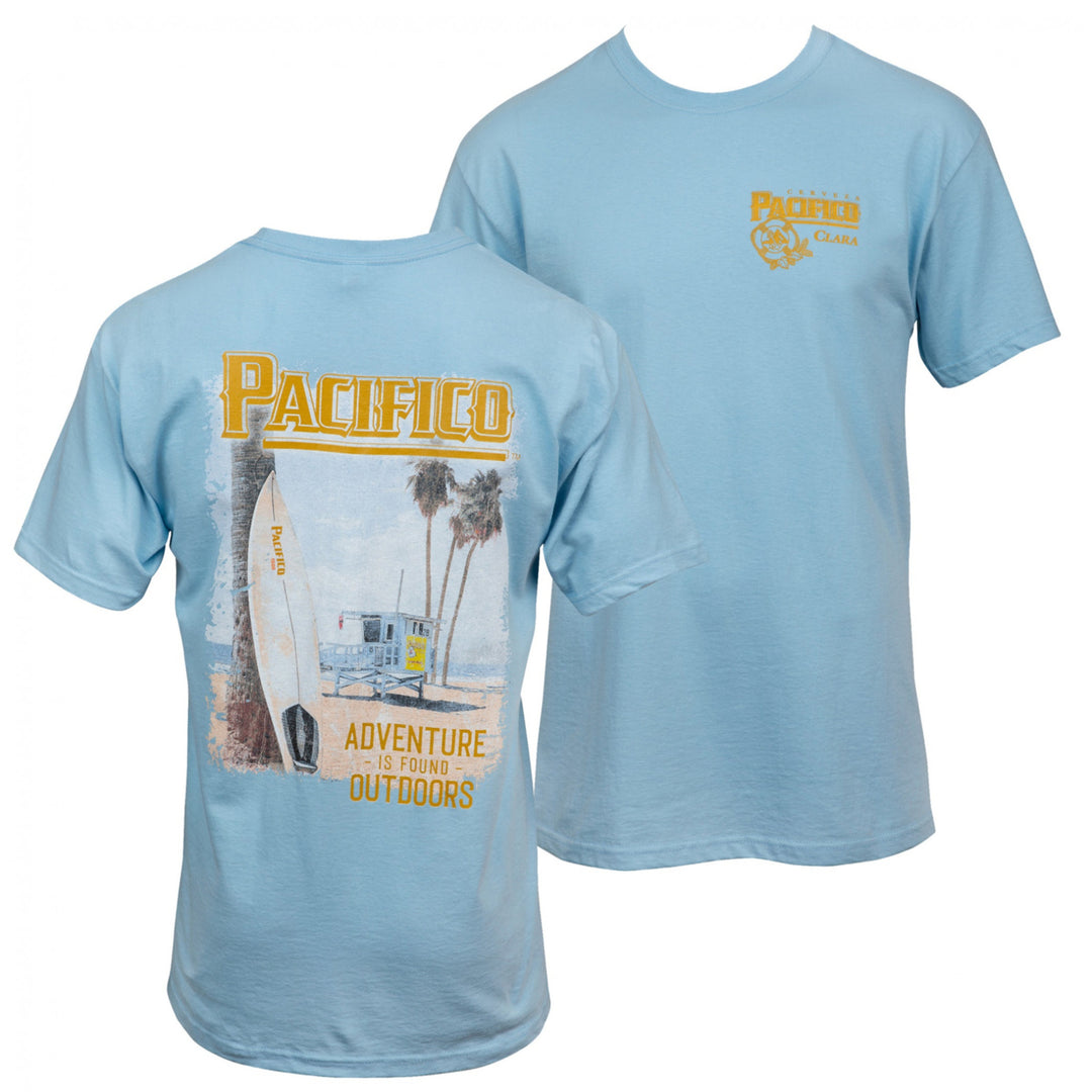 Pacifico Adventure Is Out There Beach Front and Back Print T-Shirt Image 1