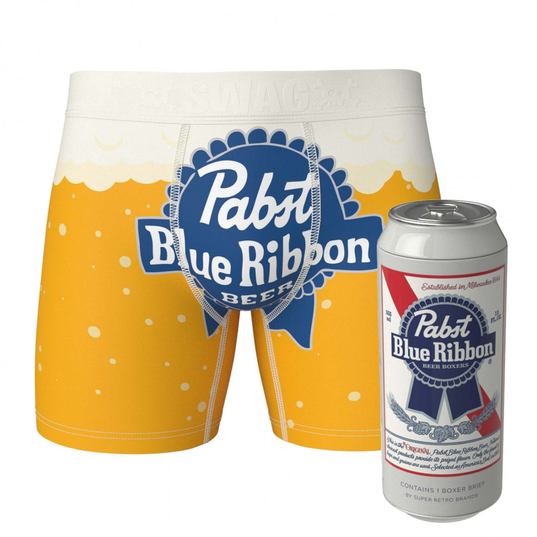 Pabst Blue Ribbon Beer Swag Boxer Briefs in a Can Image 1