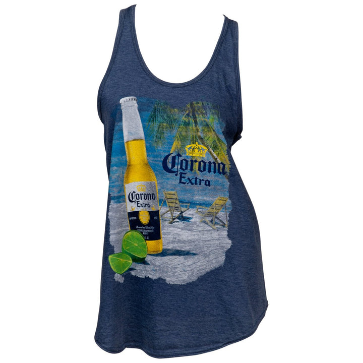 Corona Extra Beach Bottle Womens Tank Top Image 1