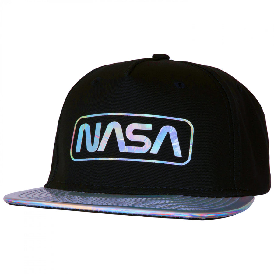 NASA Rainbow Foil Brim Adjustable Snapback Image 1