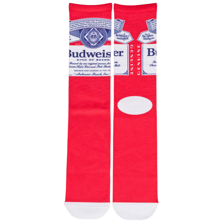 Budweiser King of Beers Genuine Logo Crew Socks Image 3