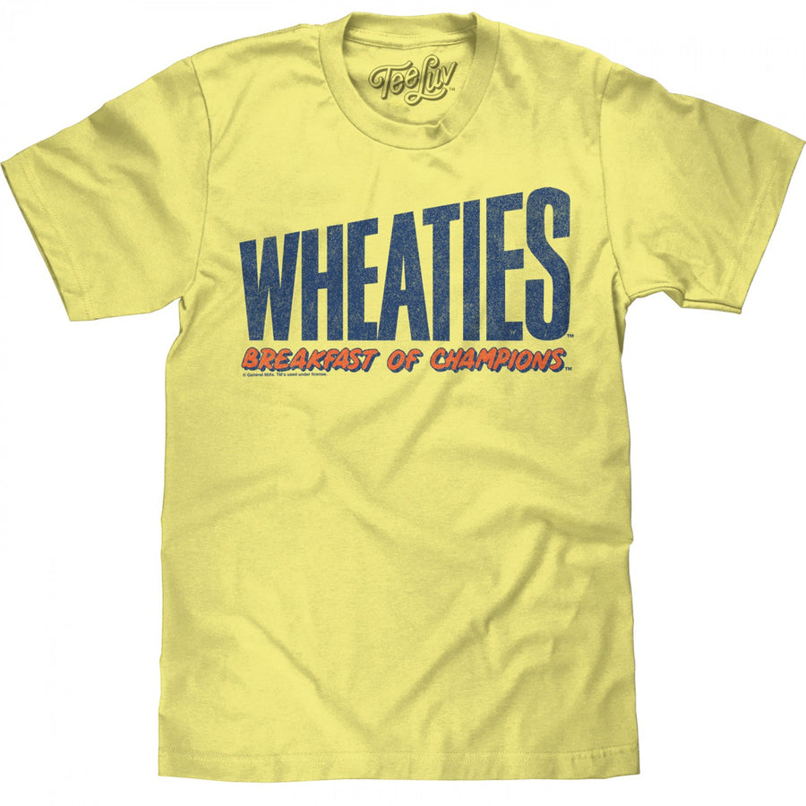 Wheaties Breakfast of Champions Text T-Shirt Image 1