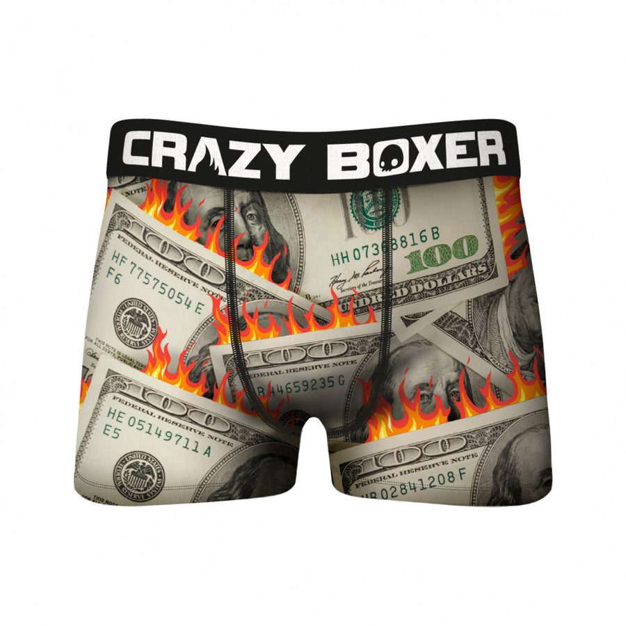 Crazy Boxers Burning Benjamins Cash Boxer Briefs Image 1