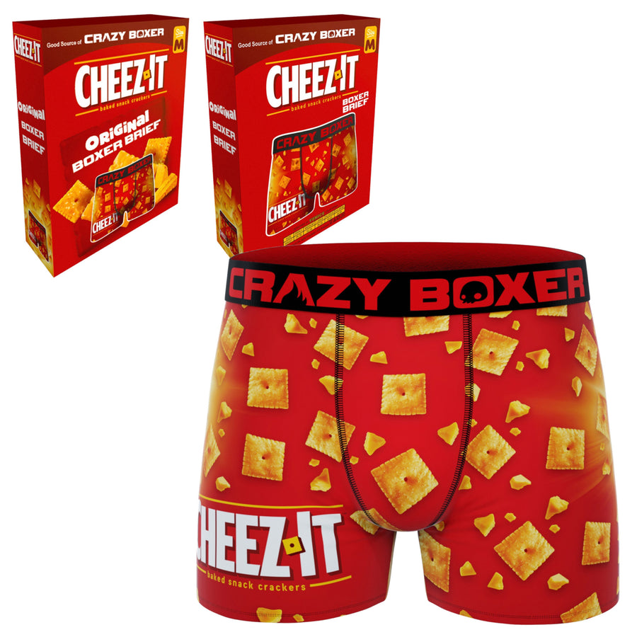 Crazy Boxers Cheez-It All Over Boxer Briefs Cracker Box Image 1