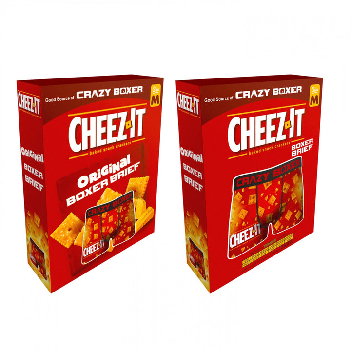 Crazy Boxers Cheez-It All Over Boxer Briefs Cracker Box Image 4