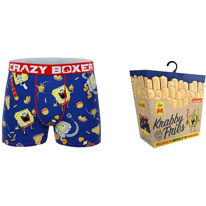 Crazy Boxers SpongeBob SquarePants Burgers Boxer Briefs in Fry Box Image 1