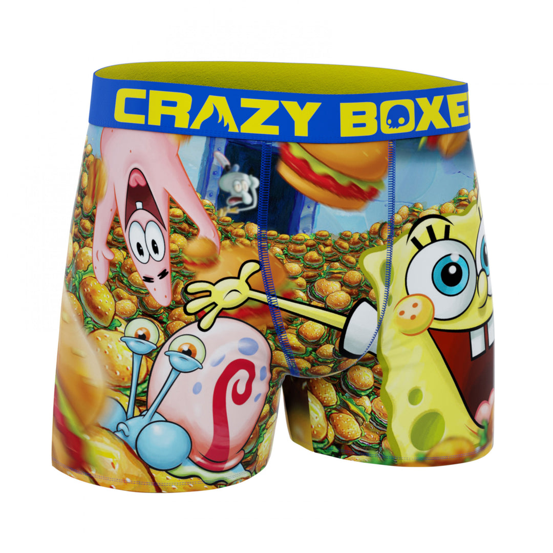 Crazy Boxer SpongeBob SquarePants Burger Mens Boxer Briefs Image 2