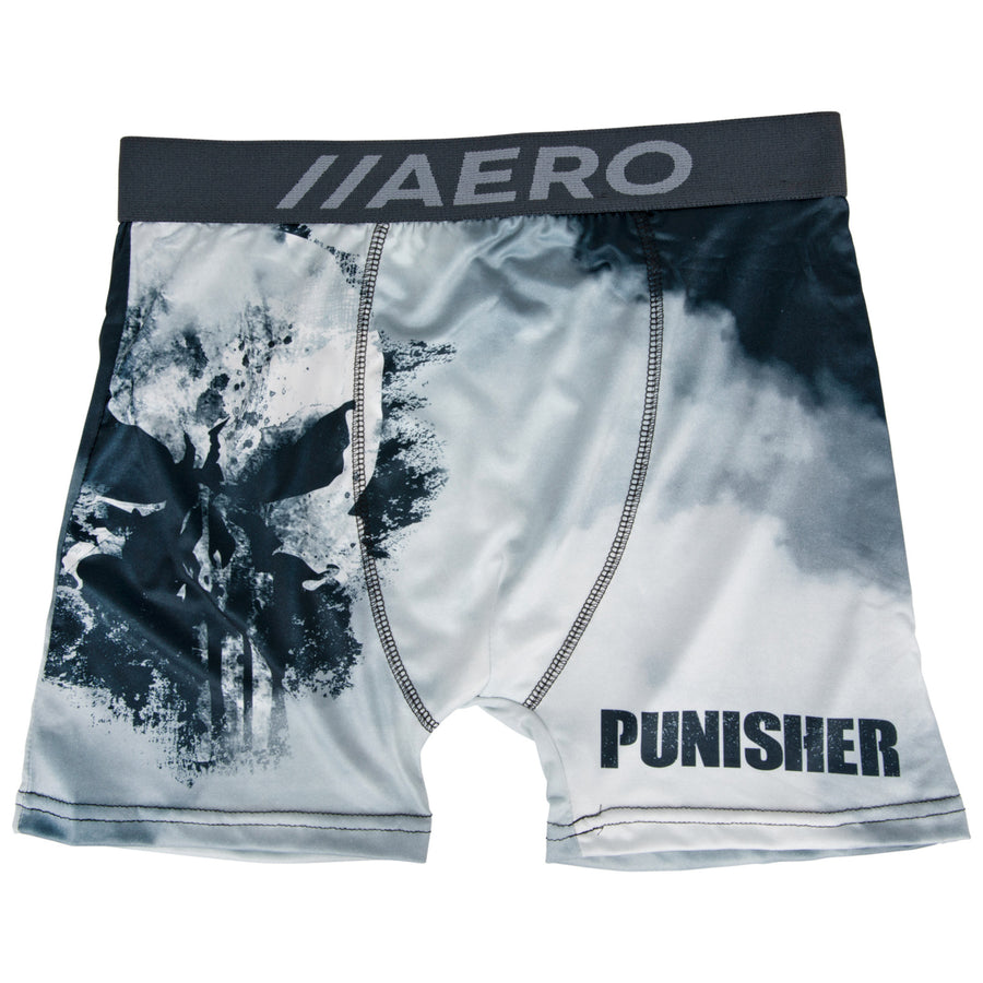 Marvel Punisher Smoke Skull Symbol Aero Boxer Briefs Underwear Image 1