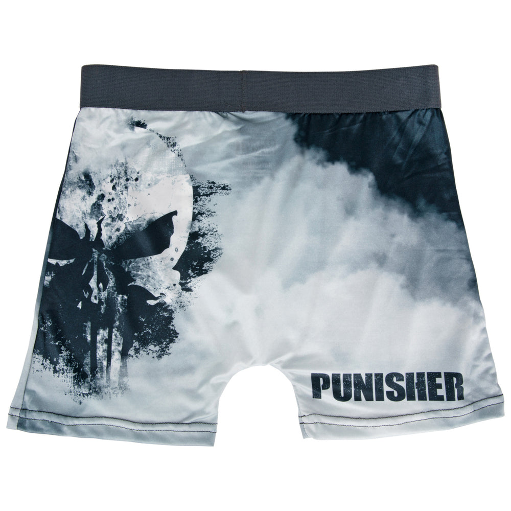 Marvel Punisher Smoke Skull Symbol Aero Boxer Briefs Underwear Image 2