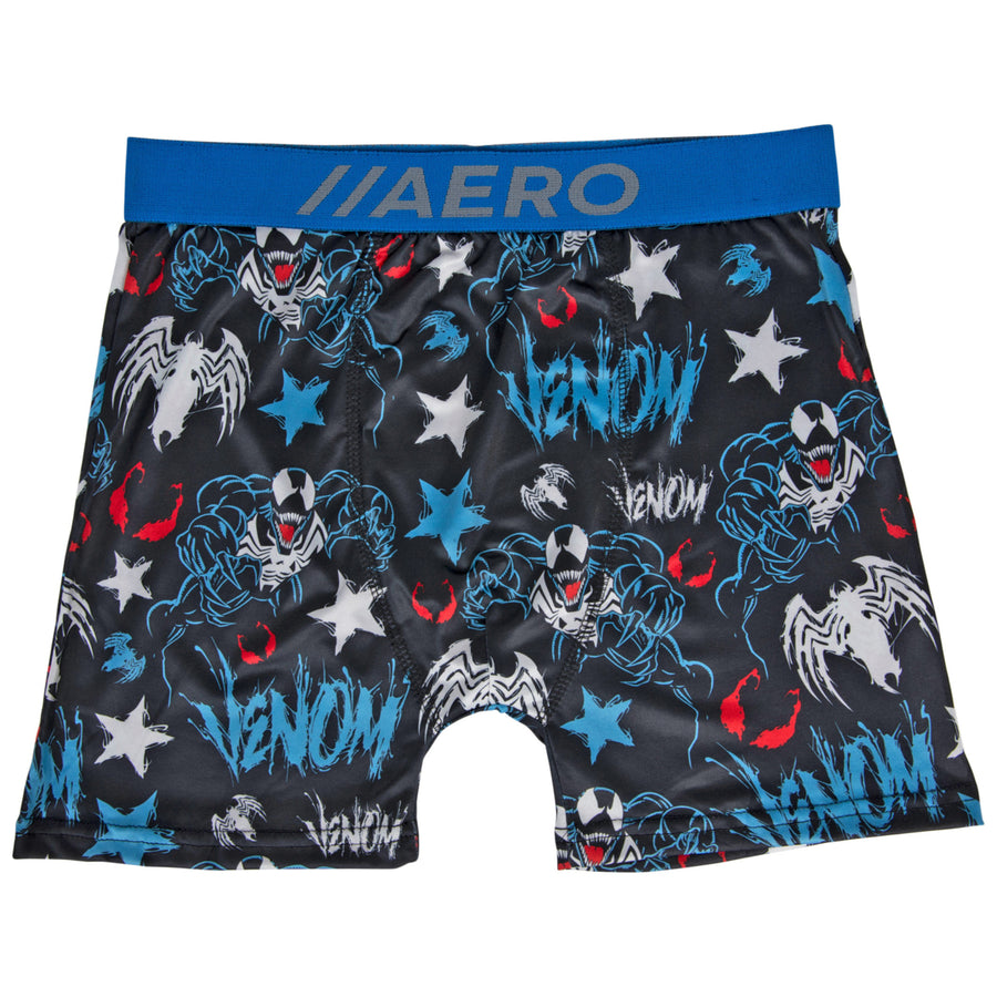 Marvel Venom Character and Symbol All Over Aero Boxer Briefs Underwear Image 1