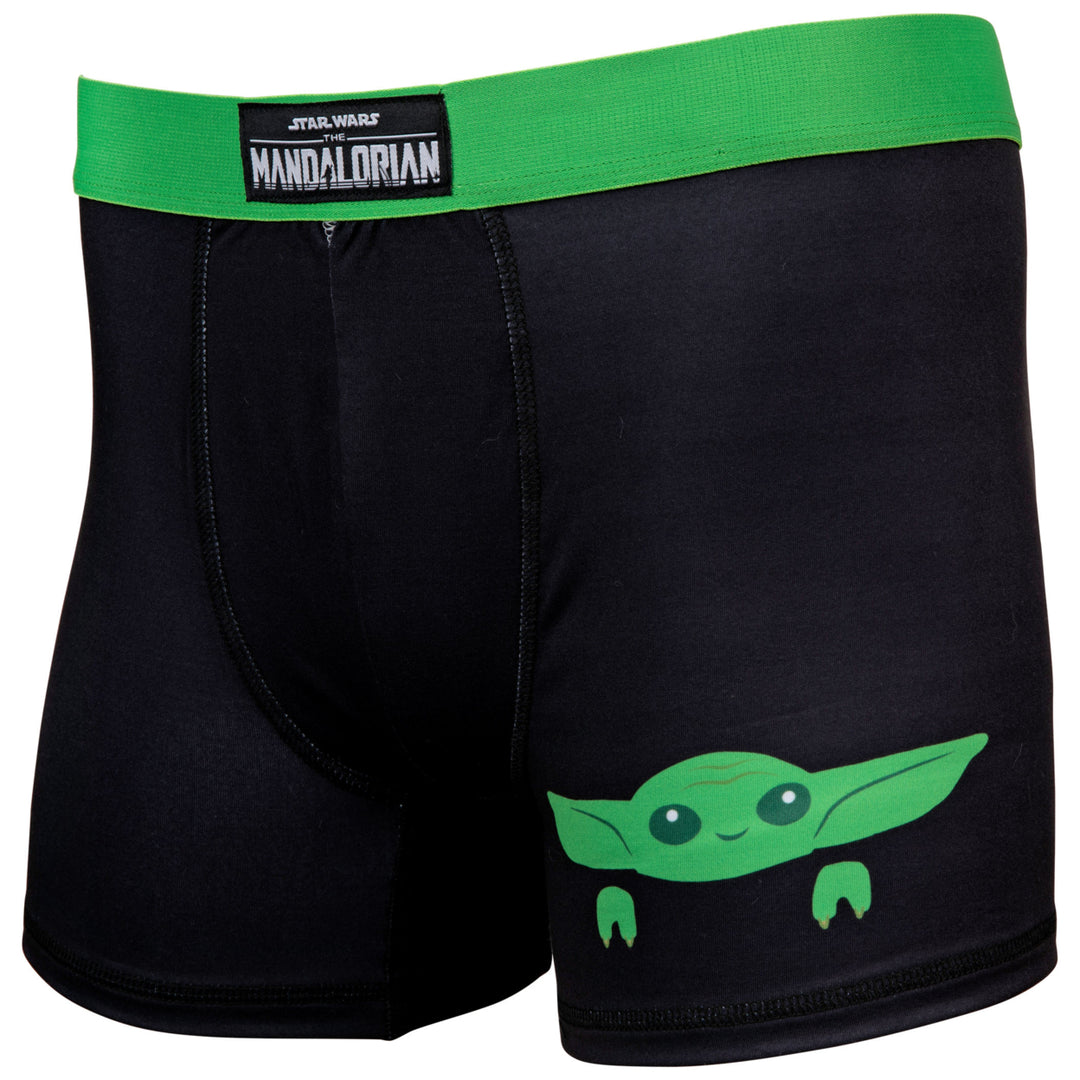 Star Wars The Mandalorian Grogu Peaking Boxer Briefs Image 2