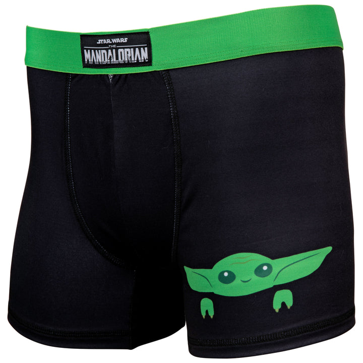 Star Wars The Mandalorian Grogu Peaking Boxer Briefs Image 2