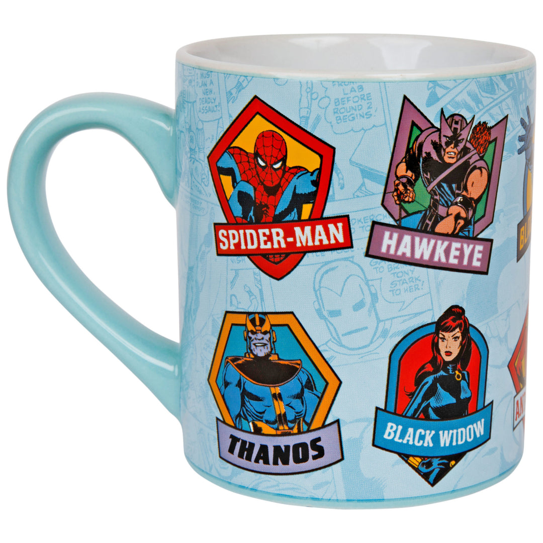 Marvel Comics Characters Badges 14oz Ceramic Mug Image 3