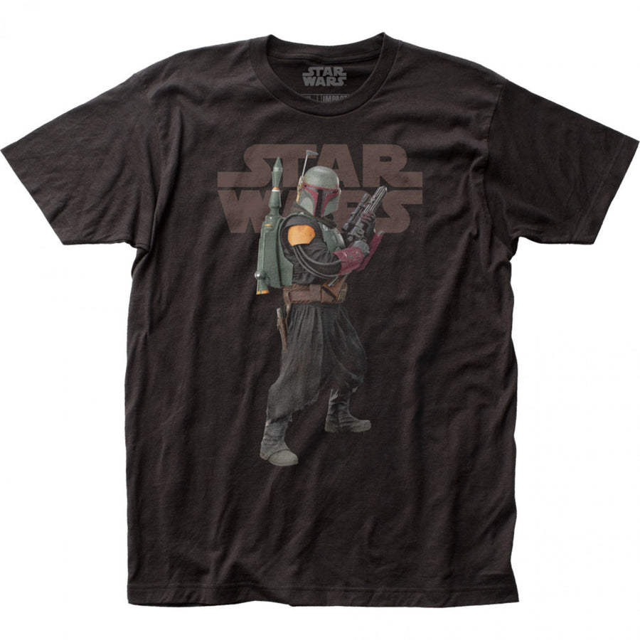 Star Wars The Mandalorian Old Boba Fett T-Shirt Image 1