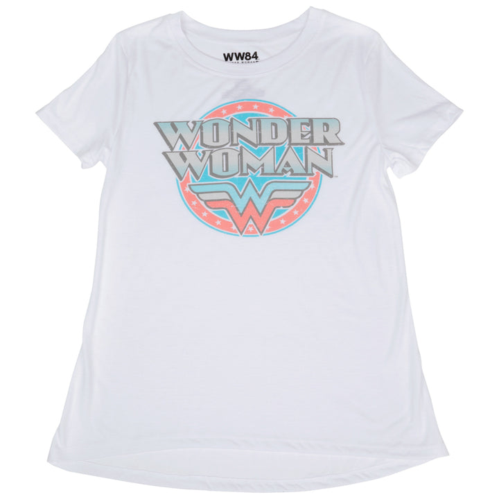 Wonder Woman Classic Circle Logo Womens T-Shirt Image 2