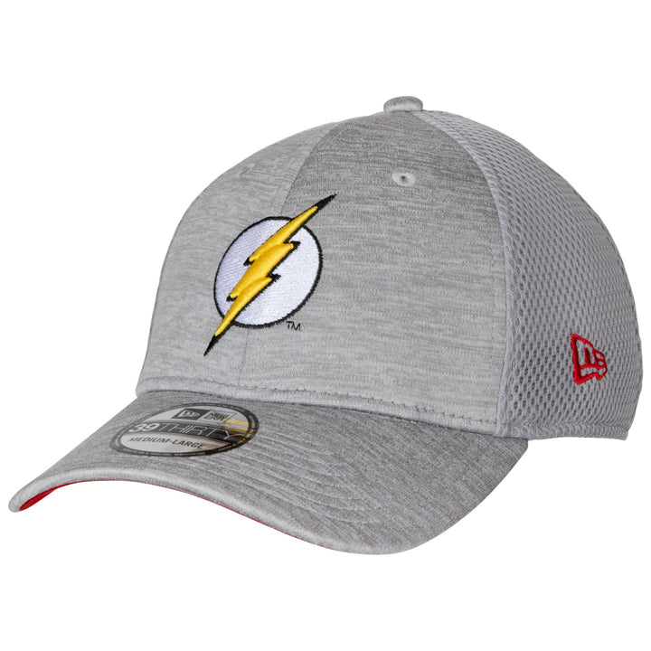 The Flash Symbol Grey Shadow Tech Era 39Thirty Fitted Hat Image 1