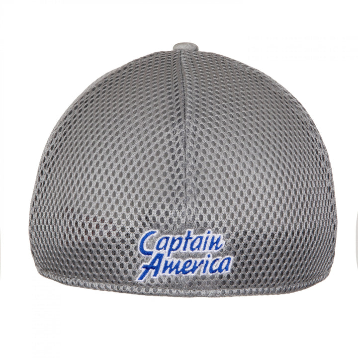 Captain America Symbol Grey Shadow Tech  Era 39Thirty Fitted Hat Image 4