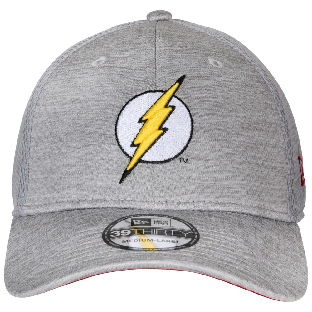 The Flash Symbol Grey Shadow Tech Era 39Thirty Fitted Hat Image 2