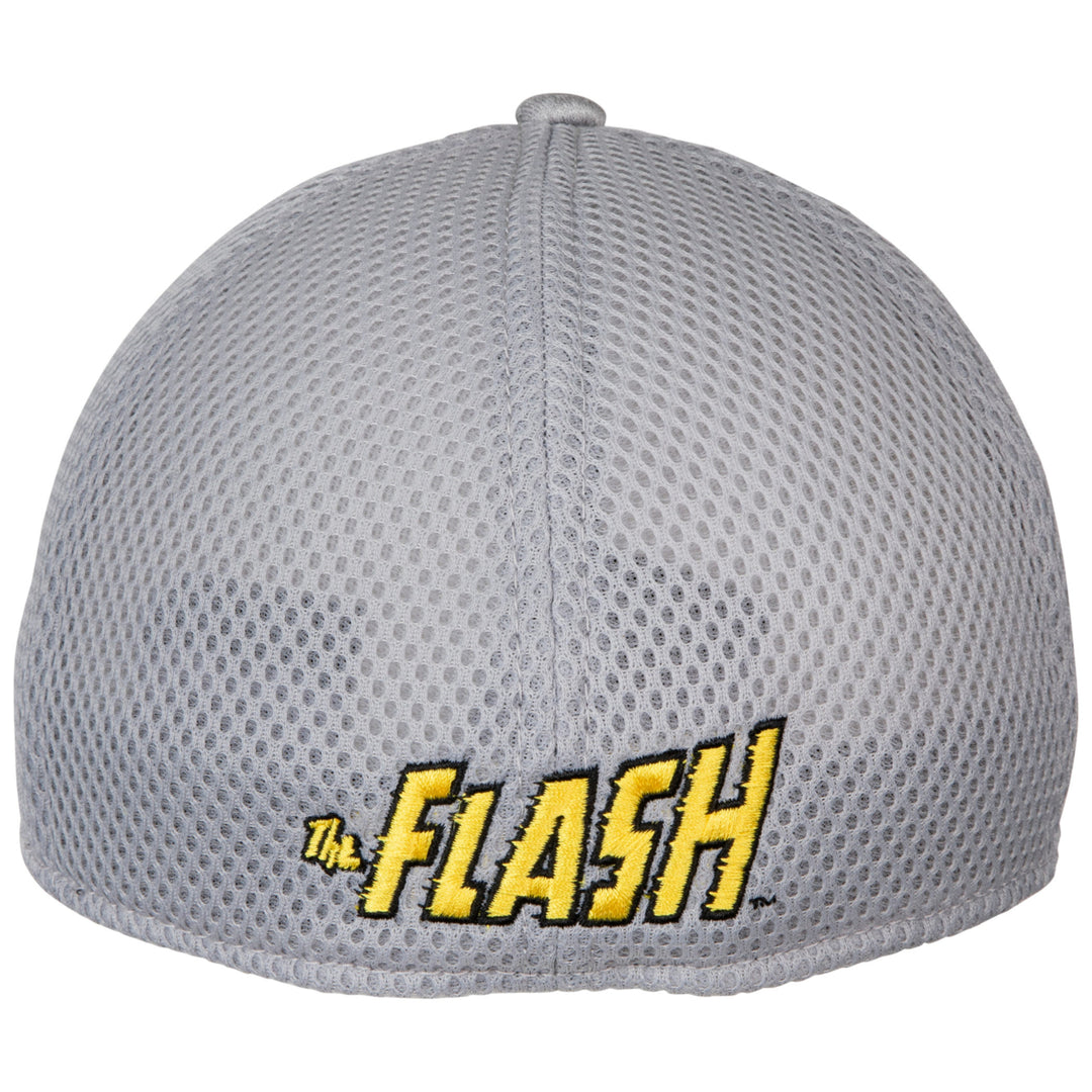 The Flash Symbol Grey Shadow Tech Era 39Thirty Fitted Hat Image 3