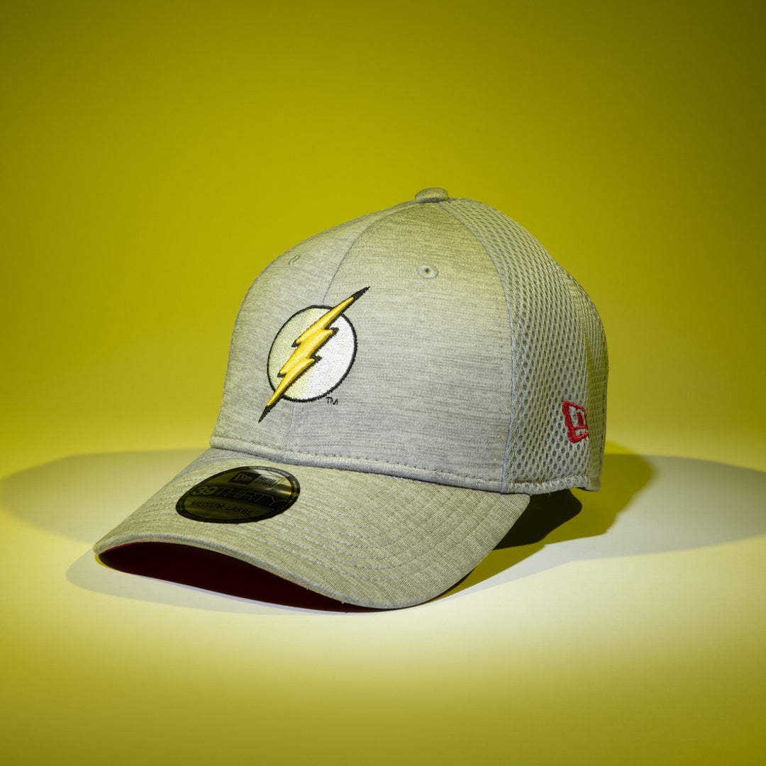 The Flash Symbol Grey Shadow Tech Era 39Thirty Fitted Hat Image 4