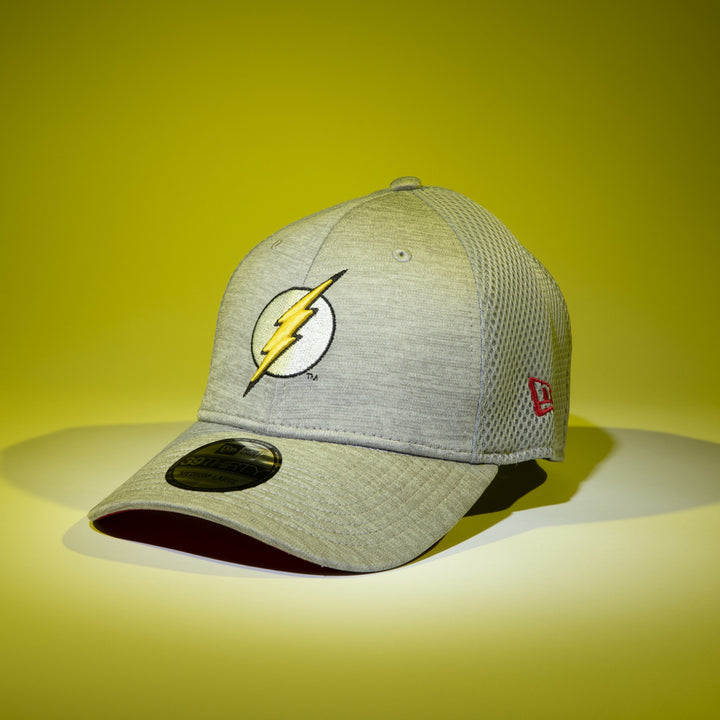 The Flash Symbol Grey Shadow Tech Era 39Thirty Fitted Hat Image 4