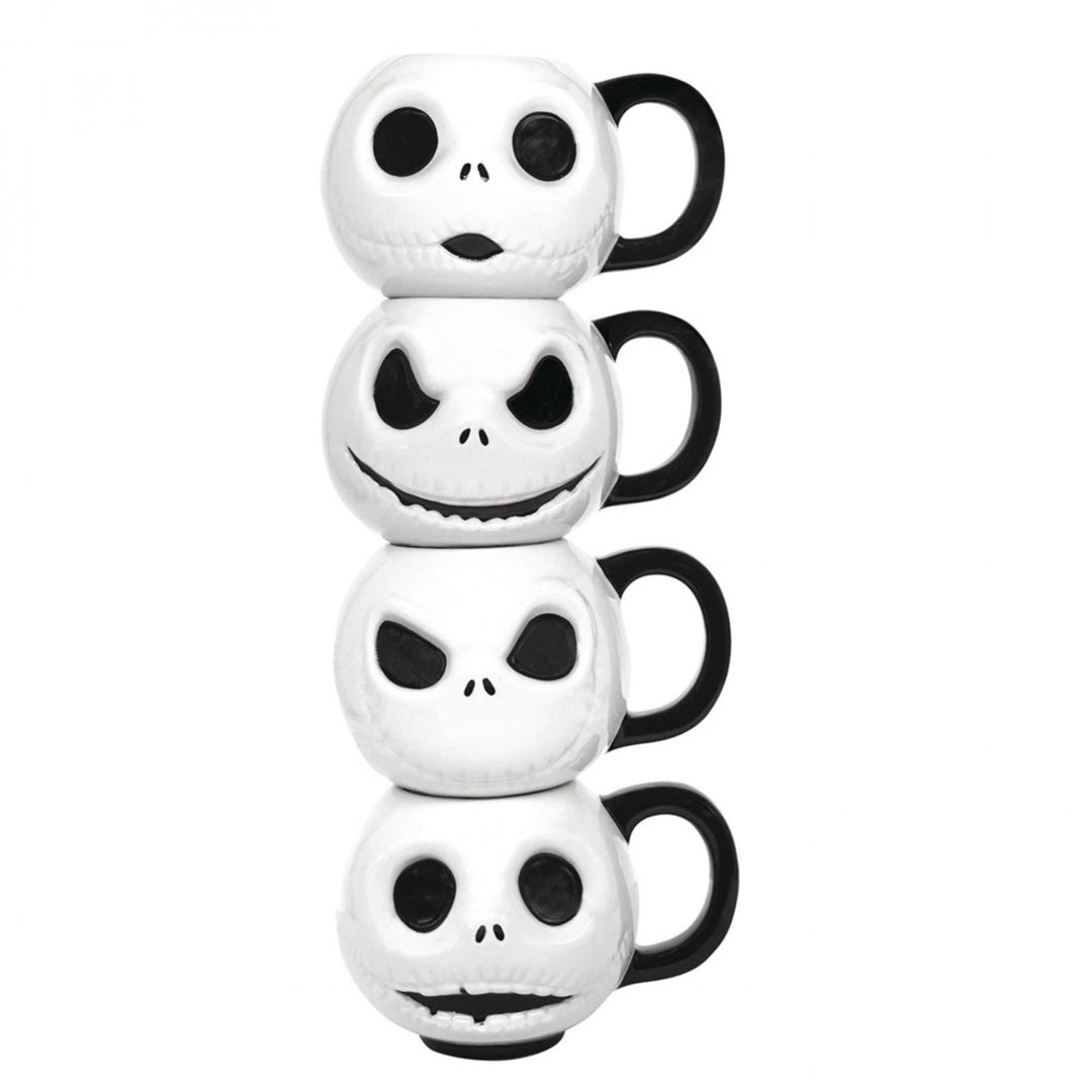 Nightmare Before Christmas Jack Expressions Ceramic Mug Set of Four Image 1