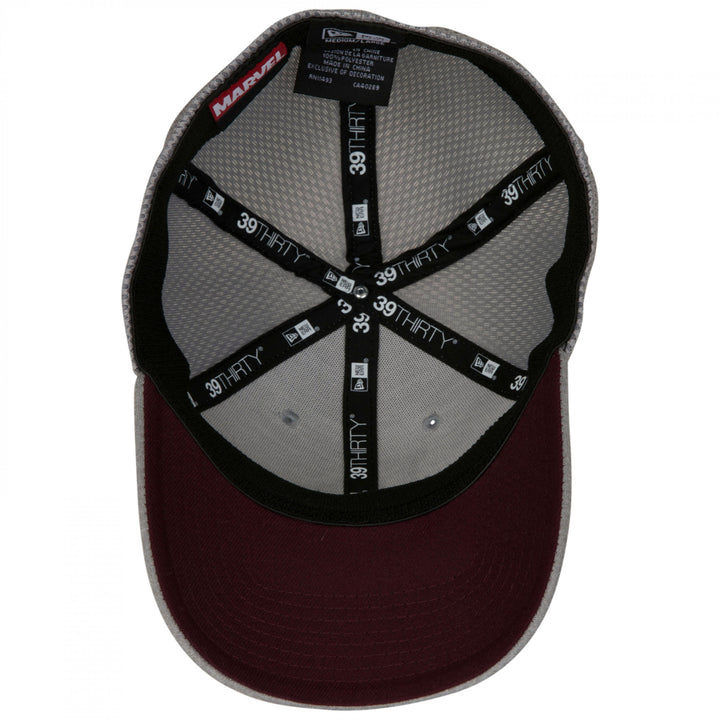 Dare Devil Symbol Grey Shadow Tech  Era 39Thirty Fitted Hat Image 4