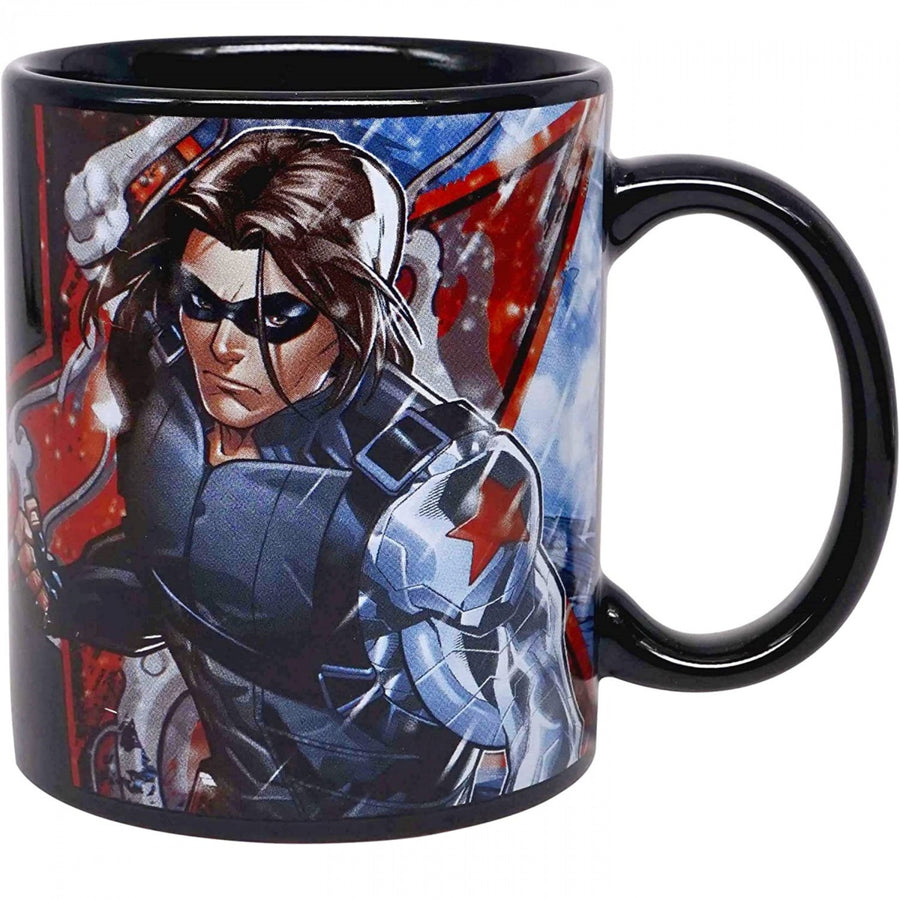 Marvel The Winter Soldier Character and Symbol 11oz Ceramic Mug Image 1