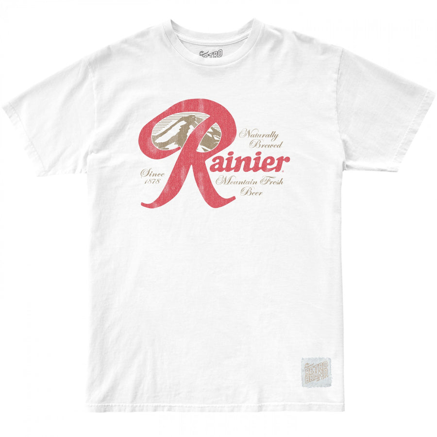 Rainier Beer Naturally Brewed Classic Logo White T-Shirt Image 1