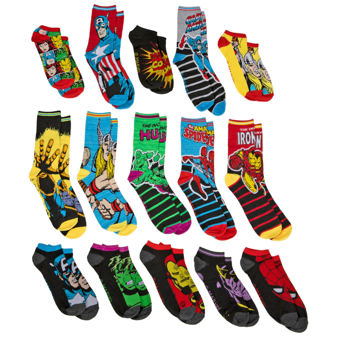 Marvel Comics 15 Days of Socks Advent Gift Box Mens Socks Image 1