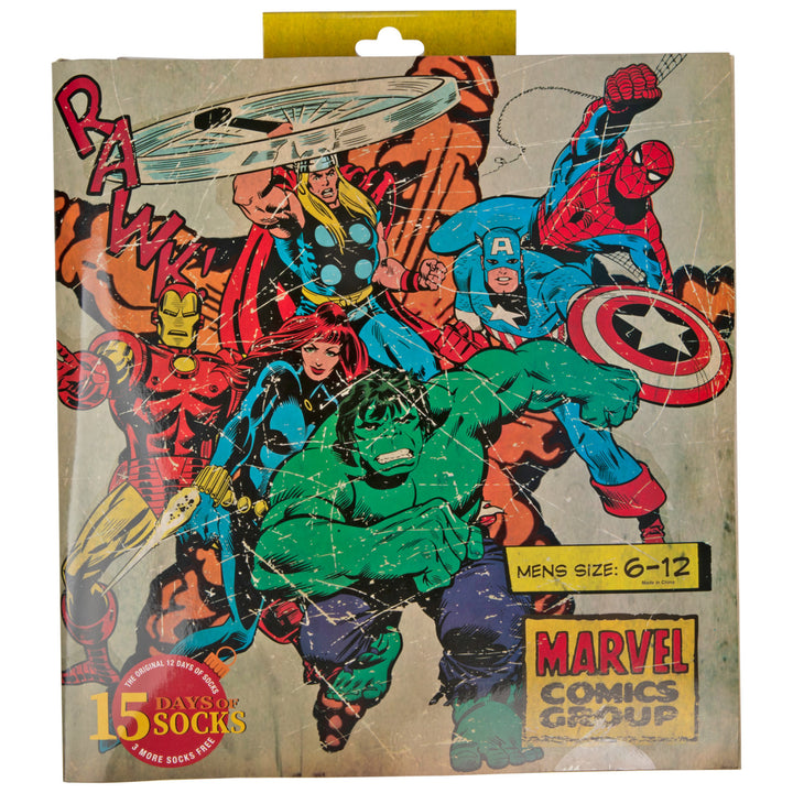 Marvel Comics 15 Days of Socks Advent Gift Box Mens Socks Image 2