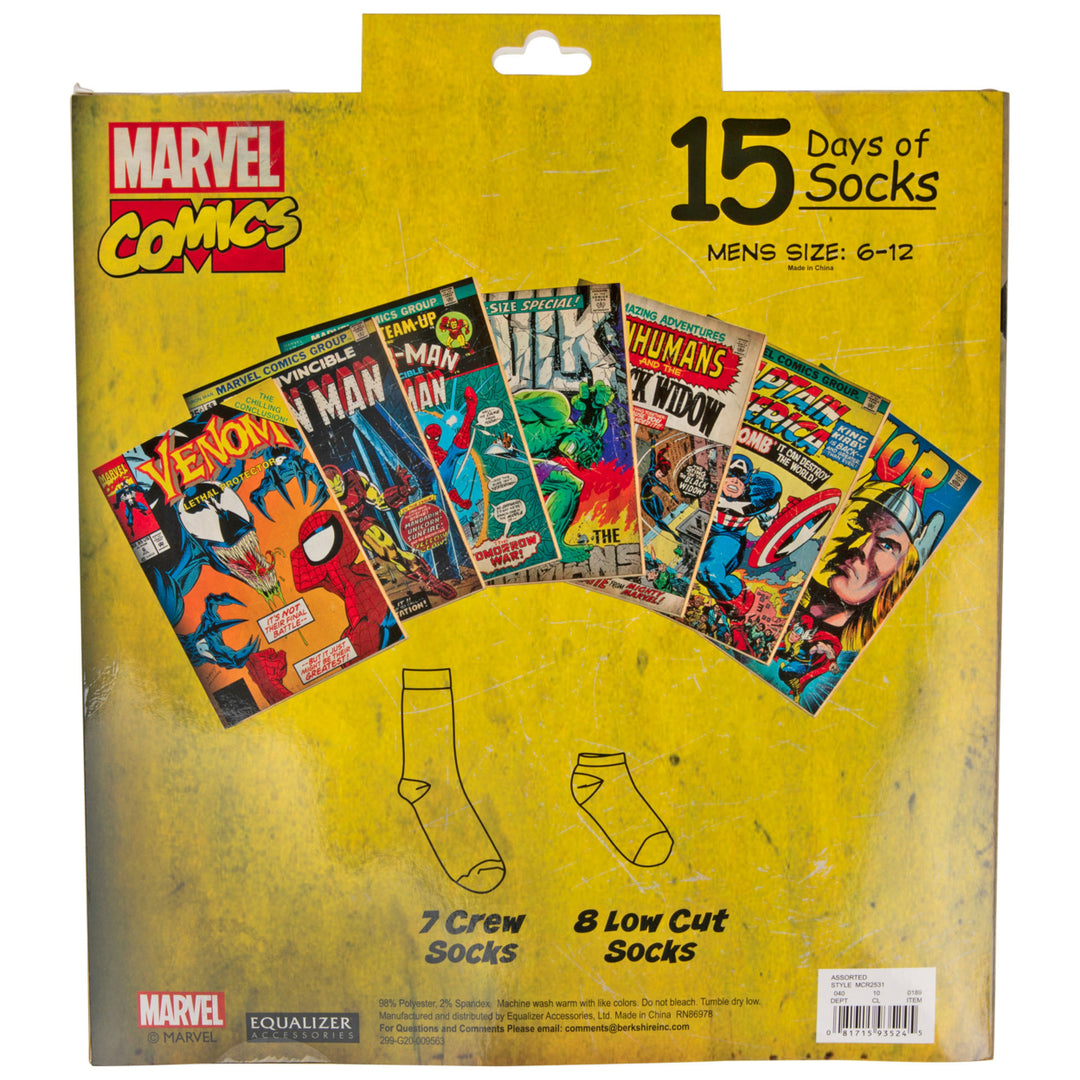 Marvel Comics 15 Days of Socks Advent Gift Box Mens Socks Image 3