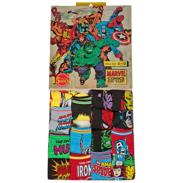Marvel Comics 15 Days of Socks Advent Gift Box Mens Socks Image 4