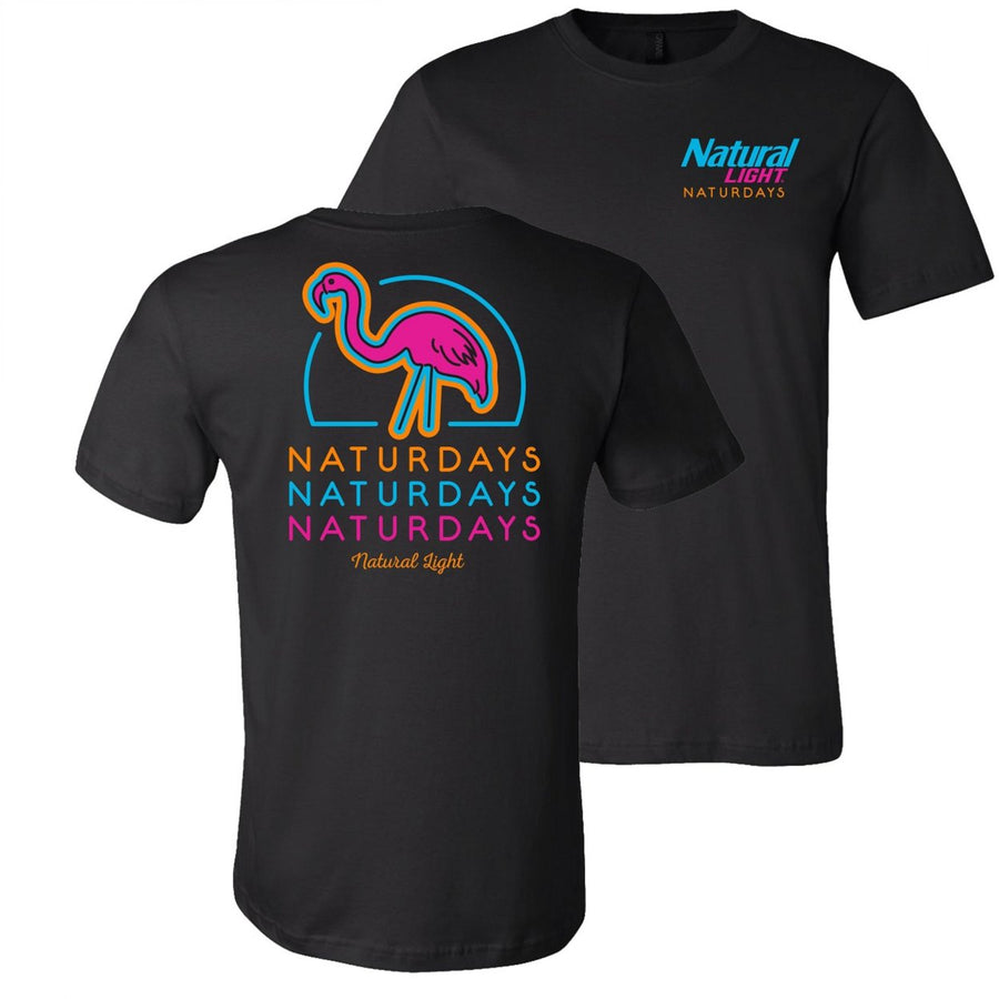 Natural Light Naturdays Neon Flamingo T-Shirt Image 1