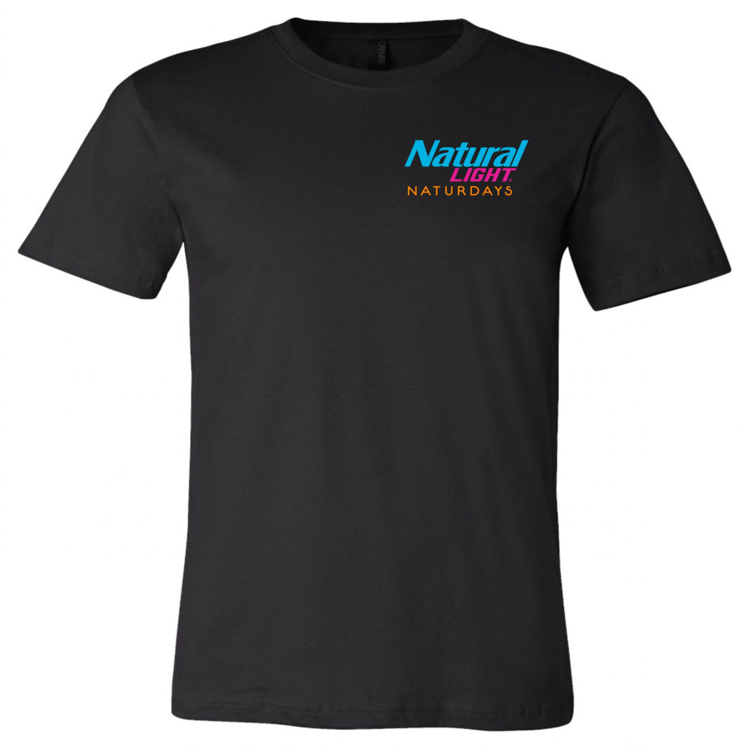 Natural Light Naturdays Neon Flamingo T-Shirt Image 3