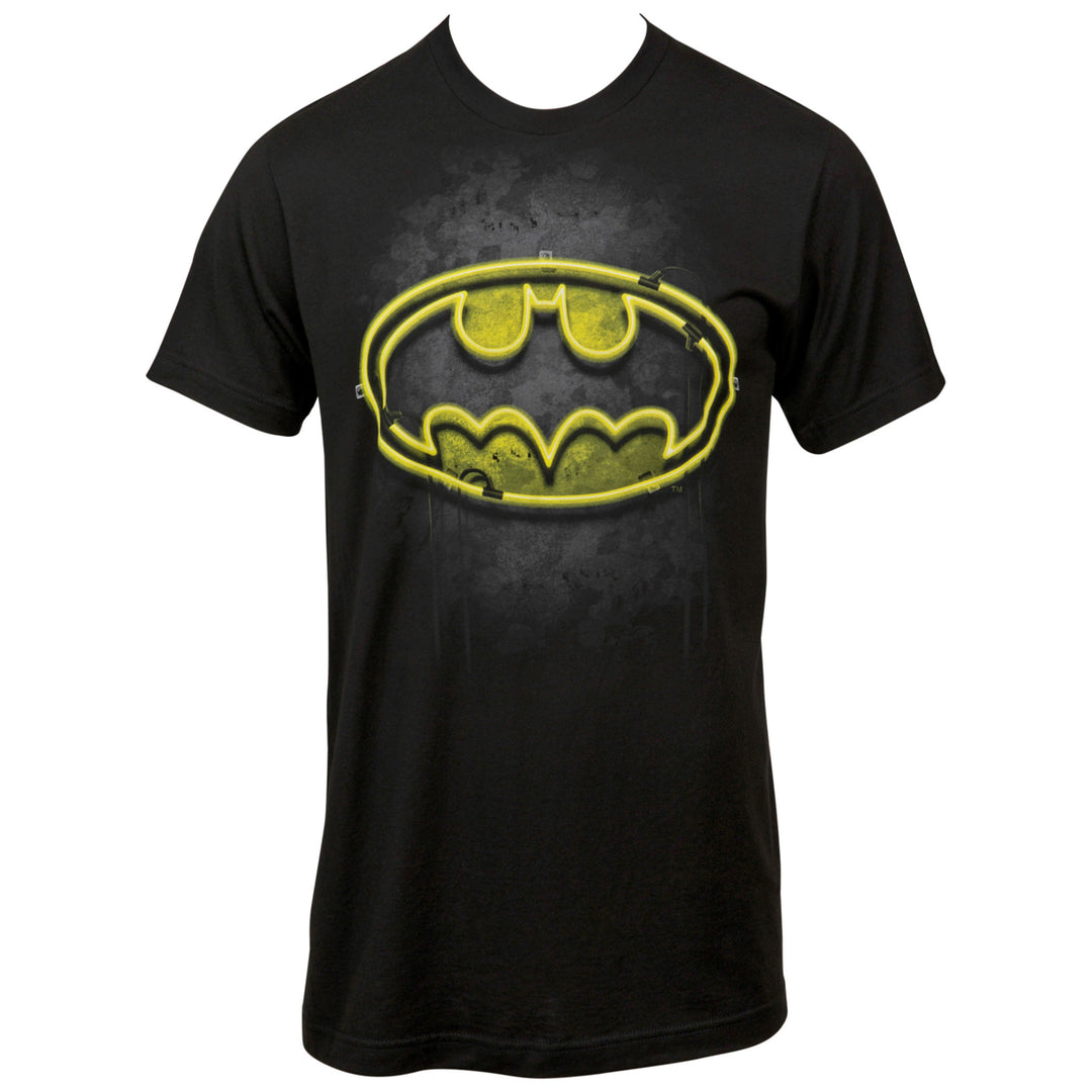 Batman Neon Light Logo T-Shirt Image 1