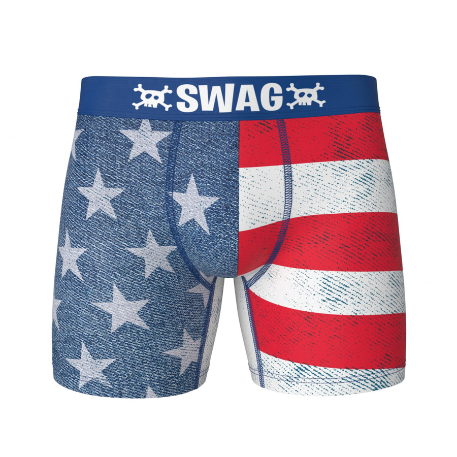 Americana Flag Design Swag Boxer Briefs Image 1