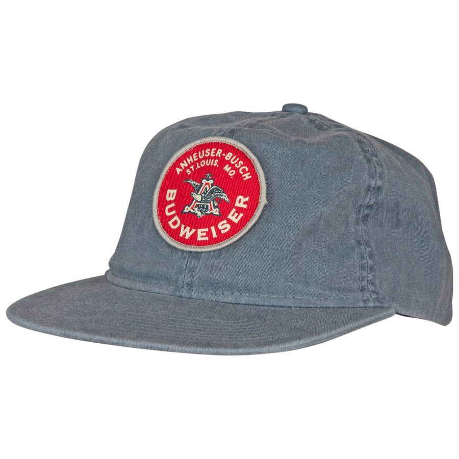Budweiser Red and Blue Vintage Circle Patch Snapback Image 1