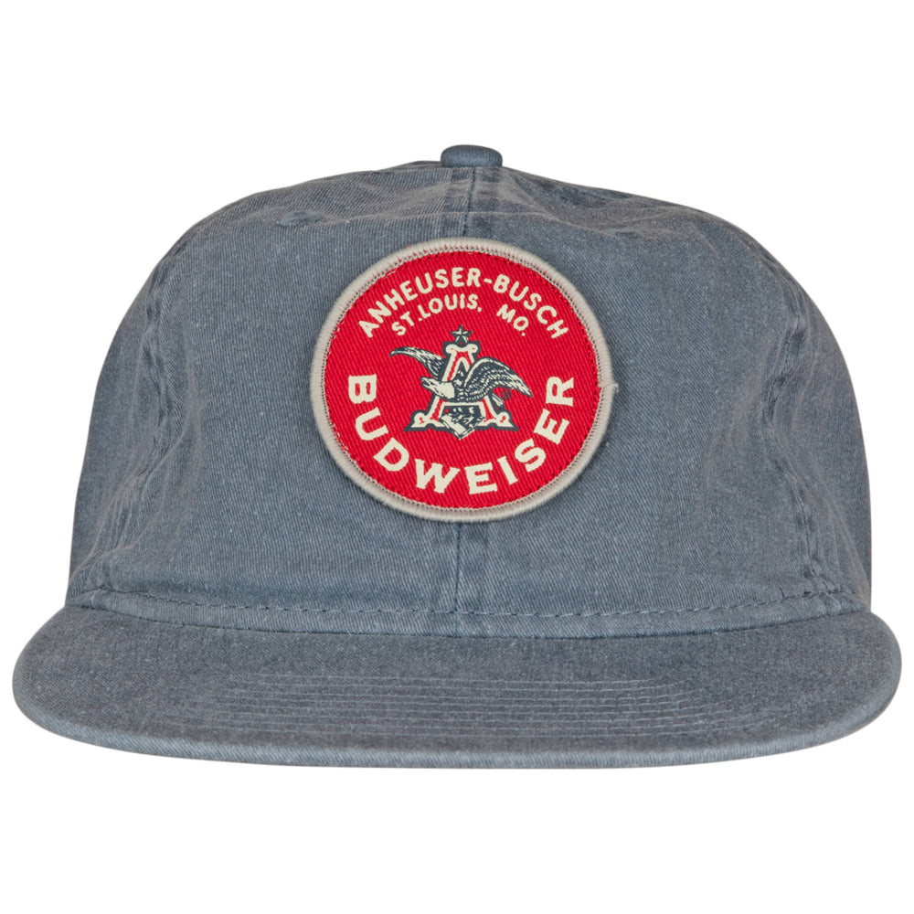 Budweiser Red and Blue Vintage Circle Patch Snapback Image 2