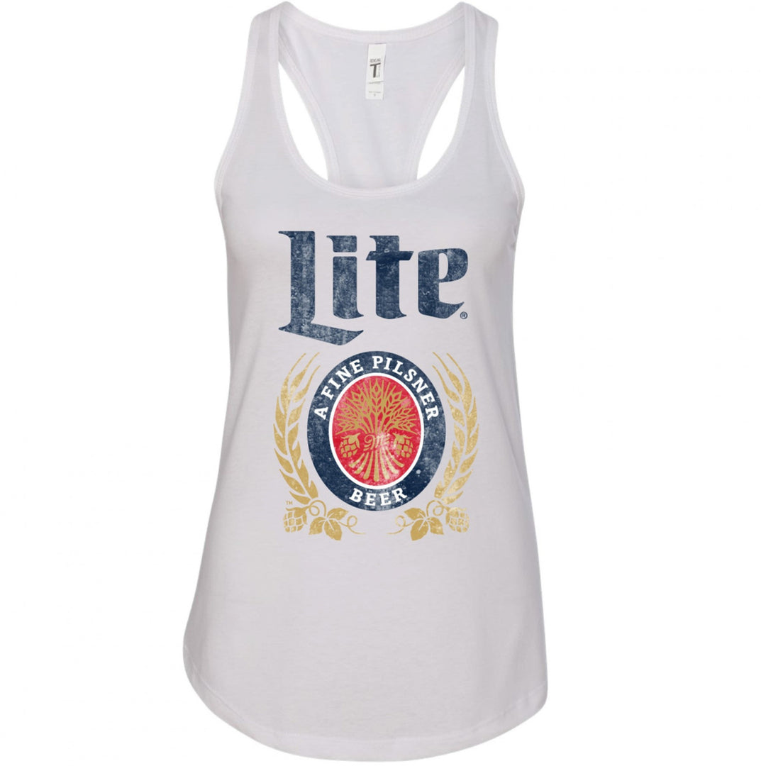 Miller Lite Classic Logo Womens Racerback Tank Top Image 1