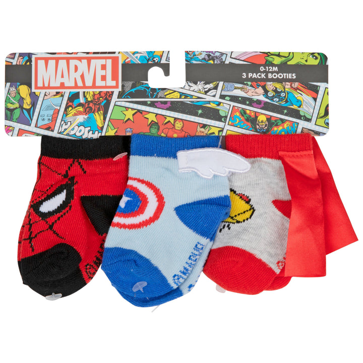Marvel Hero Logo Sock Booties 3-Pack Image 2