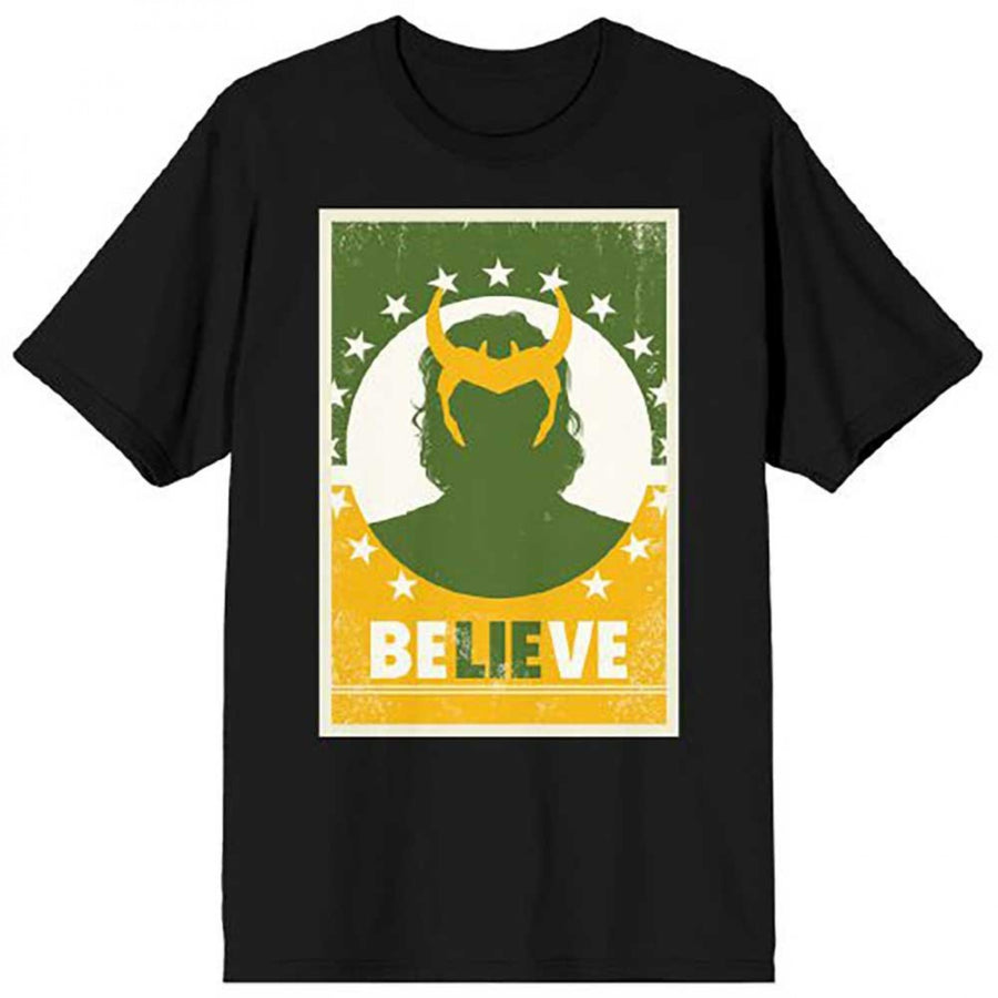 Marvel Studios Loki Series Believe "LIE" T-Shirt Image 1