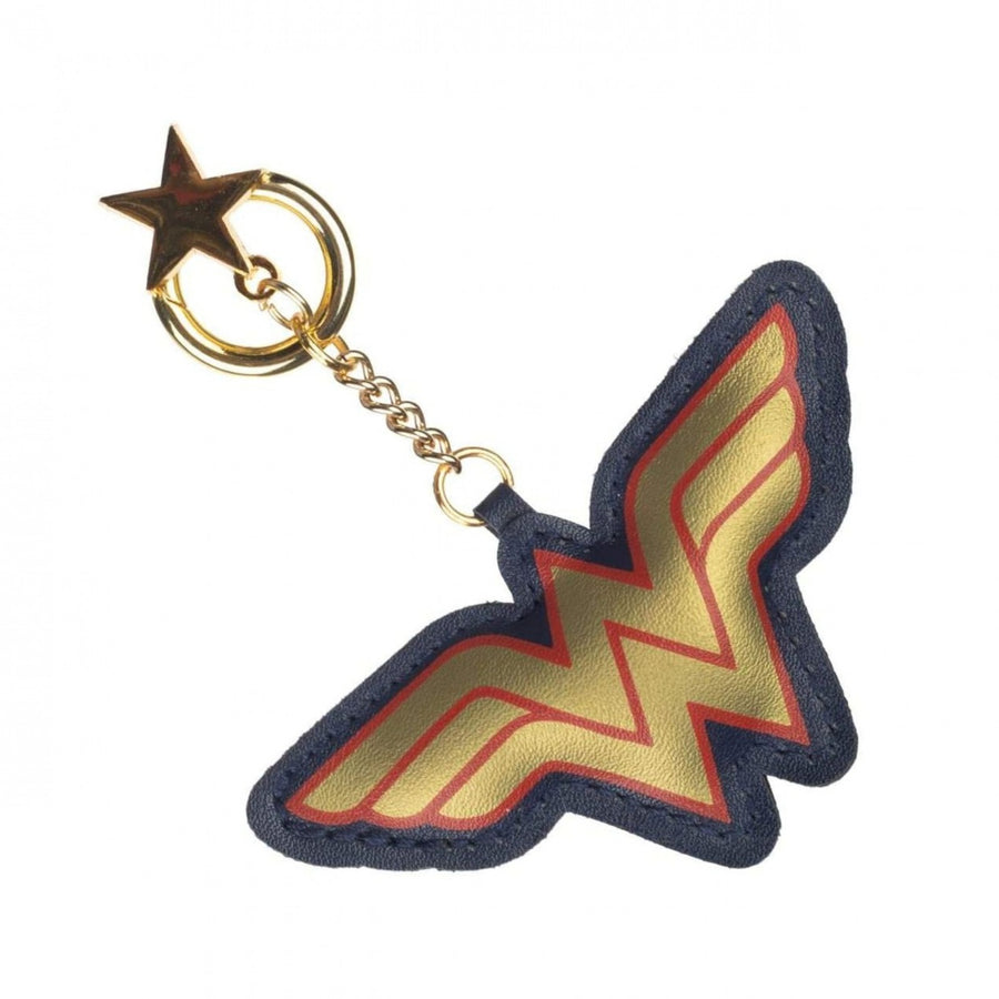 Wonder Woman Symbol and Charm Keychain Image 1