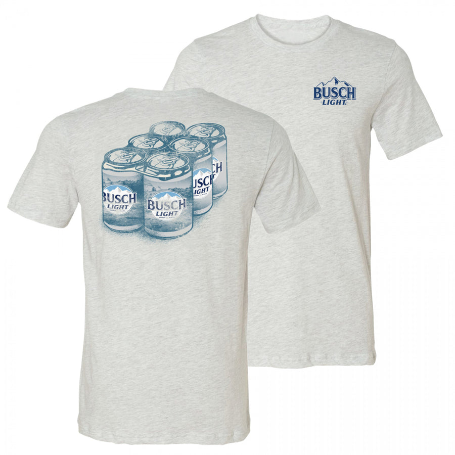 Busch Light Six Pack Front and Back Print T-Shirt Image 1