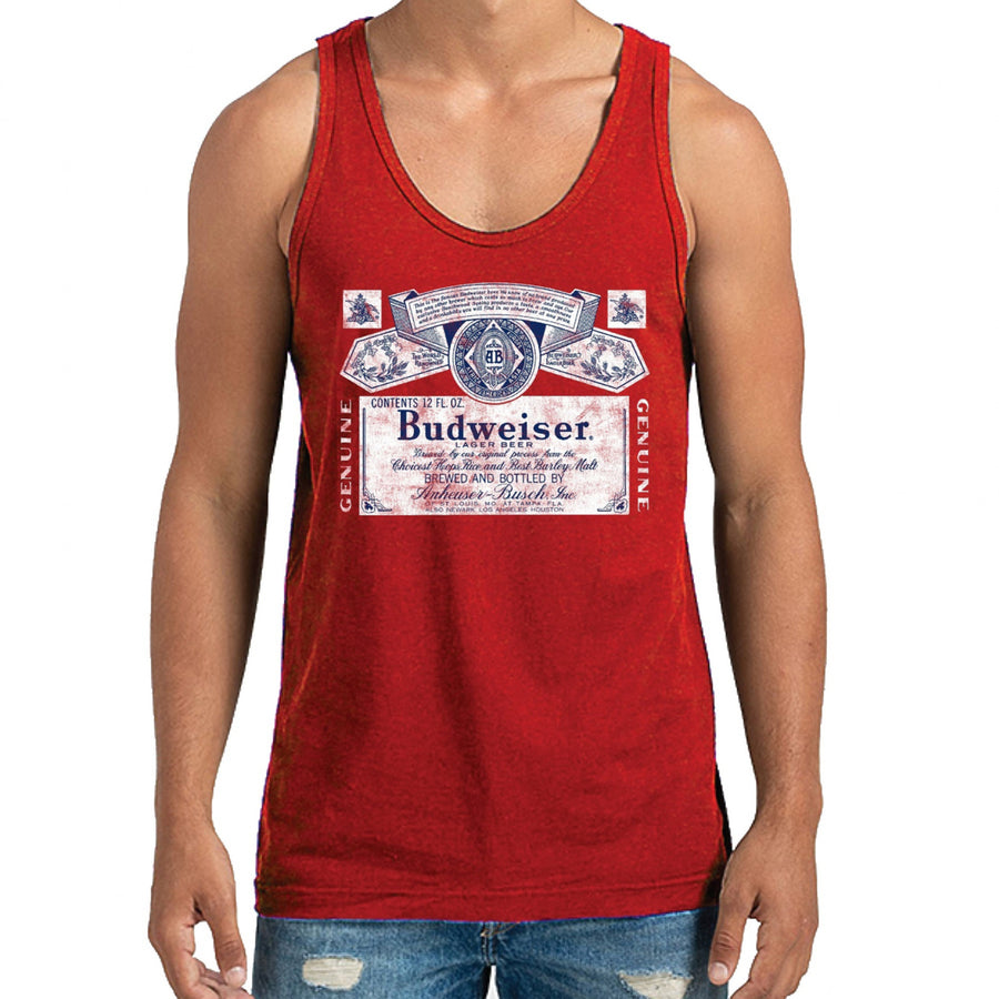 Budweiser Classic Bottle Label Tank Top Image 1